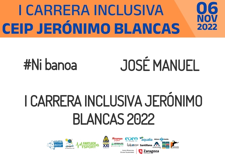#YoVoy - JOSÉ MANUEL (I CARRERA INCLUSIVA JERÓNIMO BLANCAS 2022)