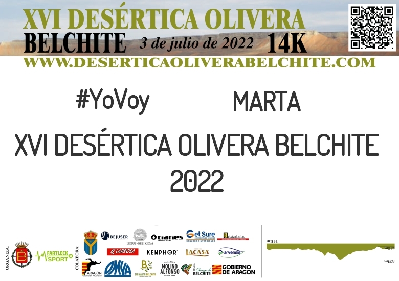 #YoVoy - MARTA (XVI DESÉRTICA OLIVERA BELCHITE 2022 )