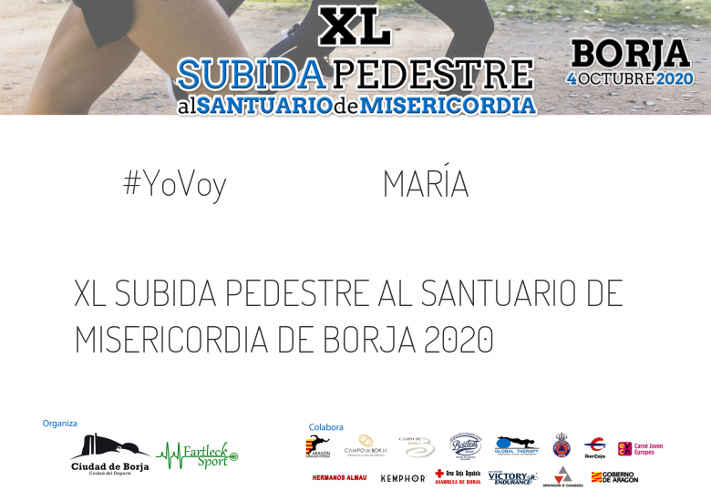 #Ni banoa - MARÍA (XL SUBIDA PEDESTRE AL SANTUARIO DE MISERICORDIA DE BORJA 2020)