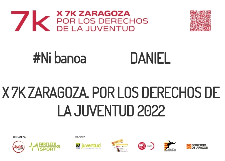 #ImGoing - DANIEL (X 7K ZARAGOZA. POR LOS DERECHOS DE LA JUVENTUD 2022)