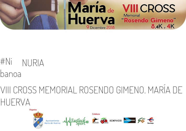 #EuVou - NURIA (VIII CROSS MEMORIAL ROSENDO GIMENO. MARÍA DE HUERVA)