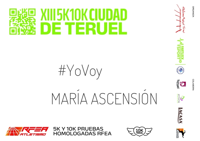 #YoVoy - MARÍA ASCENSIÓN (10K Y 5K CIUDAD DE TERUEL 2024)