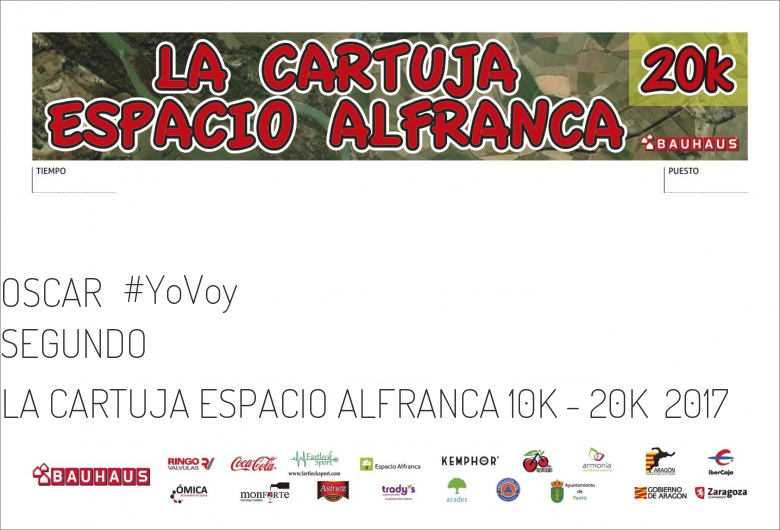 #JoHiVaig - OSCAR SEGUNDO (LA CARTUJA ESPACIO ALFRANCA 10K - 20K  2017)