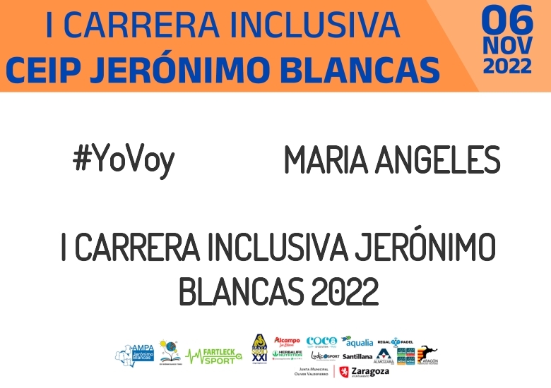 #YoVoy - MARIA ANGELES (I CARRERA INCLUSIVA JERÓNIMO BLANCAS 2022)