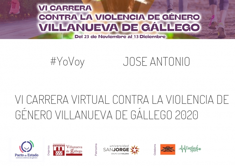 #JeVais - JOSE ANTONIO (VI CARRERA VIRTUAL CONTRA LA VIOLENCIA DE GÉNERO VILLANUEVA DE GÁLLEGO 2020)