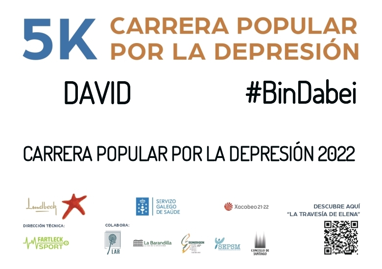 #JoHiVaig - DAVID (CARRERA POPULAR POR LA DEPRESIÓN 2022)