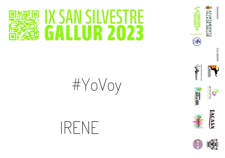 #YoVoy - IRENE (SAN SILVESTRE GALLUR 2023)