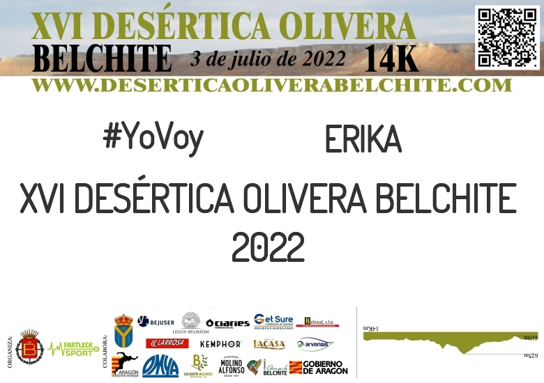 #EuVou - ERIKA (XVI DESÉRTICA OLIVERA BELCHITE 2022 )