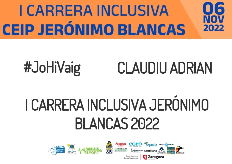 #ImGoing - CLAUDIU ADRIAN (I CARRERA INCLUSIVA JERÓNIMO BLANCAS 2022)
