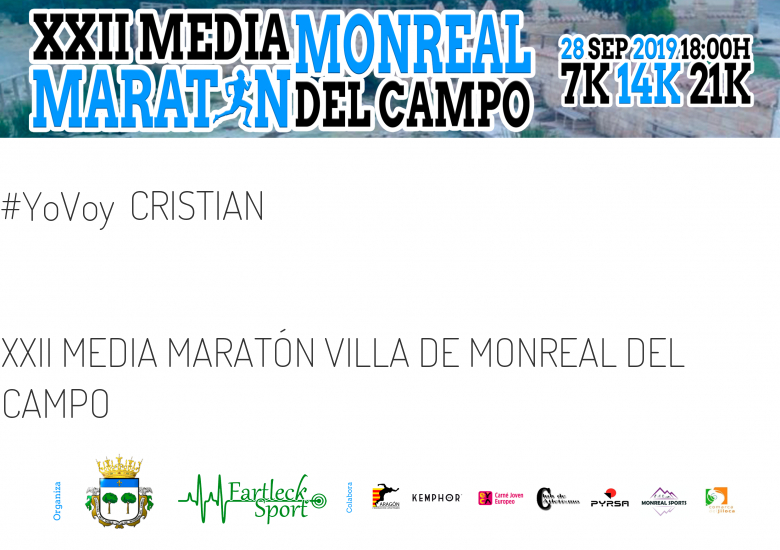 #YoVoy - CRISTIAN (XXII MEDIA MARATÓN VILLA DE MONREAL DEL CAMPO)