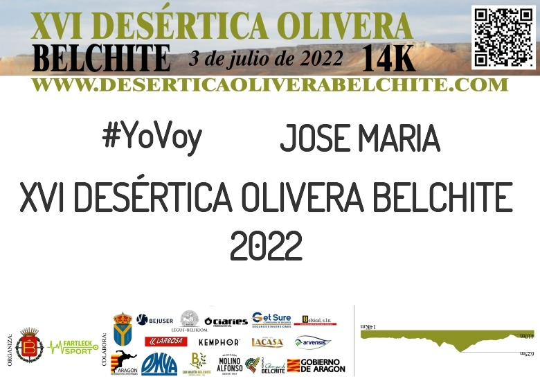 #JoHiVaig - JOSE MARIA (XVI DESÉRTICA OLIVERA BELCHITE 2022 )