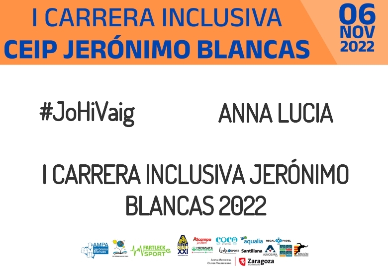 #EuVou - ANNA LUCIA (I CARRERA INCLUSIVA JERÓNIMO BLANCAS 2022)
