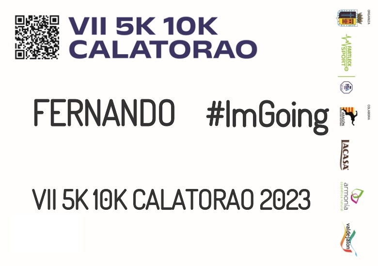 #ImGoing - FERNANDO (VII 5K 10K CALATORAO 2023)