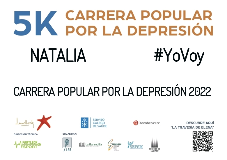 #JoHiVaig - NATALIA (CARRERA POPULAR POR LA DEPRESIÓN 2022)