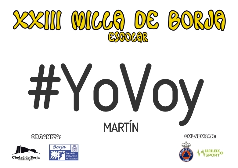 #YoVoy - MARTÍN (XXIII MILLA ESCOLAR DE BORJA 2025)