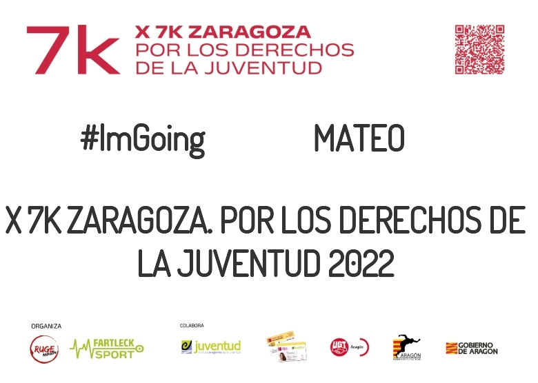 #YoVoy - MATEO (X 7K ZARAGOZA. POR LOS DERECHOS DE LA JUVENTUD 2022)