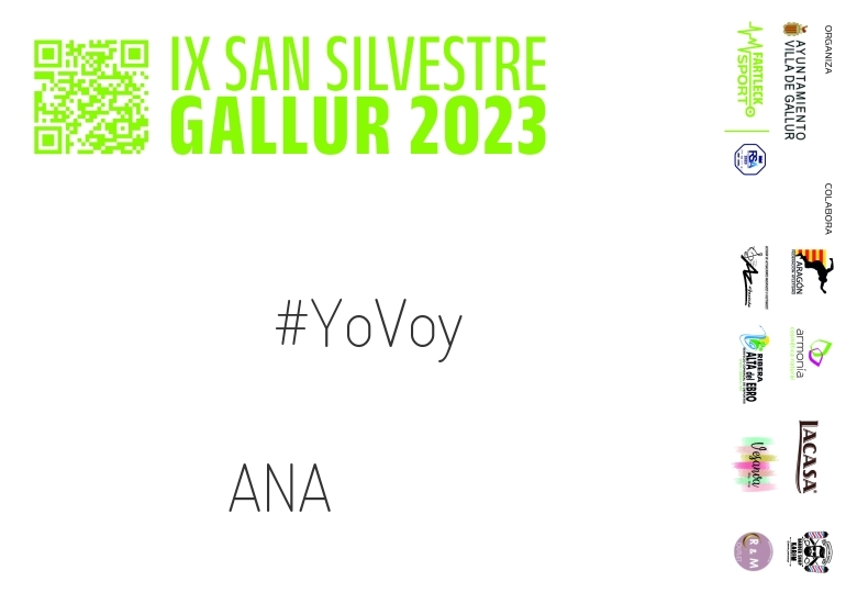 #YoVoy - ANA (SAN SILVESTRE GALLUR 2023)
