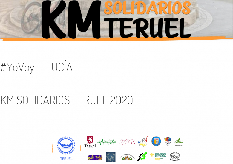 #ImGoing - LUCÍA (KM SOLIDARIOS TERUEL 2020  )