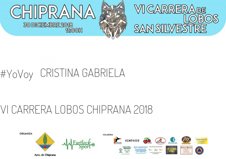 #YoVoy - CRISTINA GABRIELA (VI CARRERA LOBOS CHIPRANA 2018)