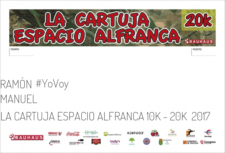 #YoVoy - RAMÓN MANUEL (LA CARTUJA ESPACIO ALFRANCA 10K - 20K  2017)