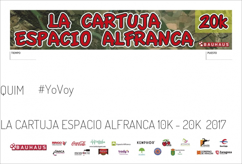 #JoHiVaig - QUIM (LA CARTUJA ESPACIO ALFRANCA 10K - 20K  2017)
