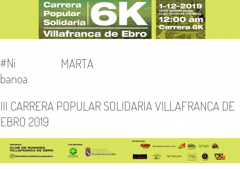 #JeVais - MARTA (III CARRERA POPULAR SOLIDARIA VILLAFRANCA DE EBRO 2019)