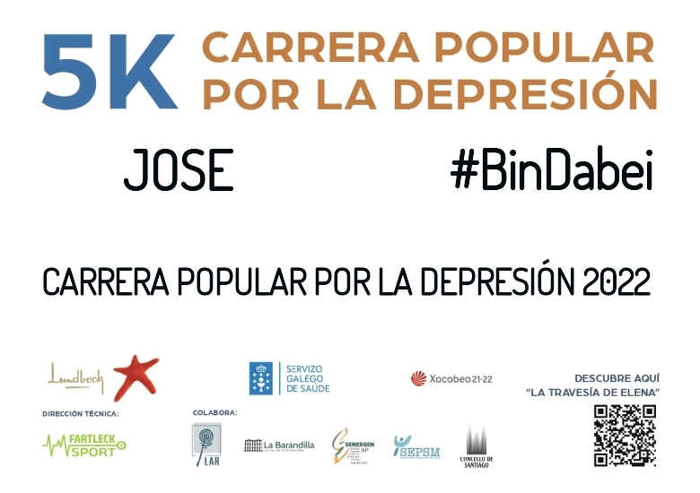 #JoHiVaig - JOSE (CARRERA POPULAR POR LA DEPRESIÓN 2022)