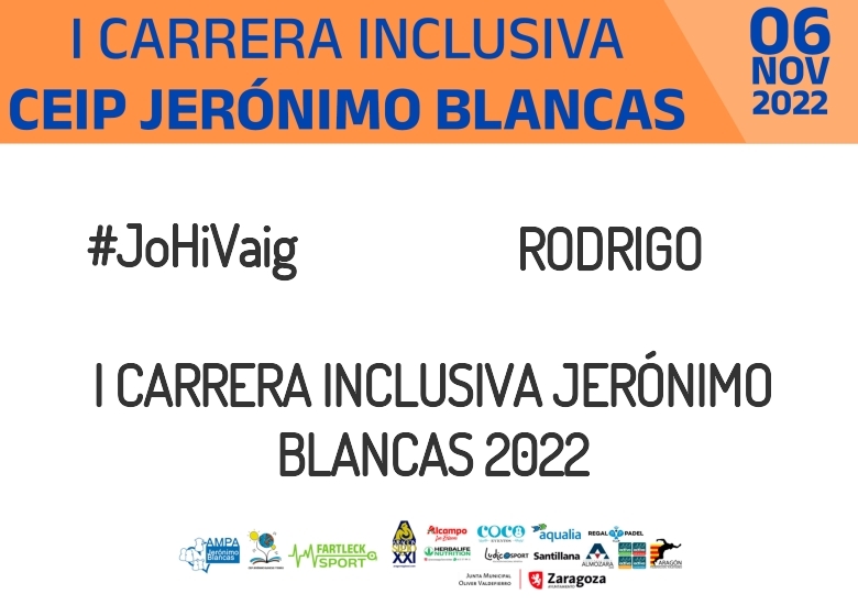 #YoVoy - RODRIGO (I CARRERA INCLUSIVA JERÓNIMO BLANCAS 2022)