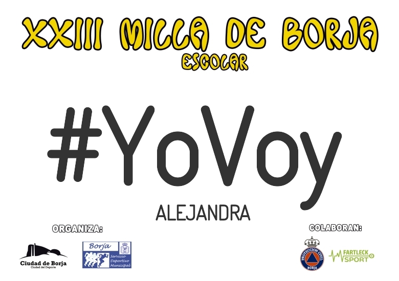 #YoVoy - ALEJANDRA (XXIII MILLA ESCOLAR DE BORJA 2025)