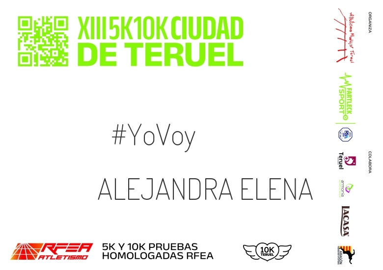 #YoVoy - ALEJANDRA ELENA (10K Y 5K CIUDAD DE TERUEL 2024)