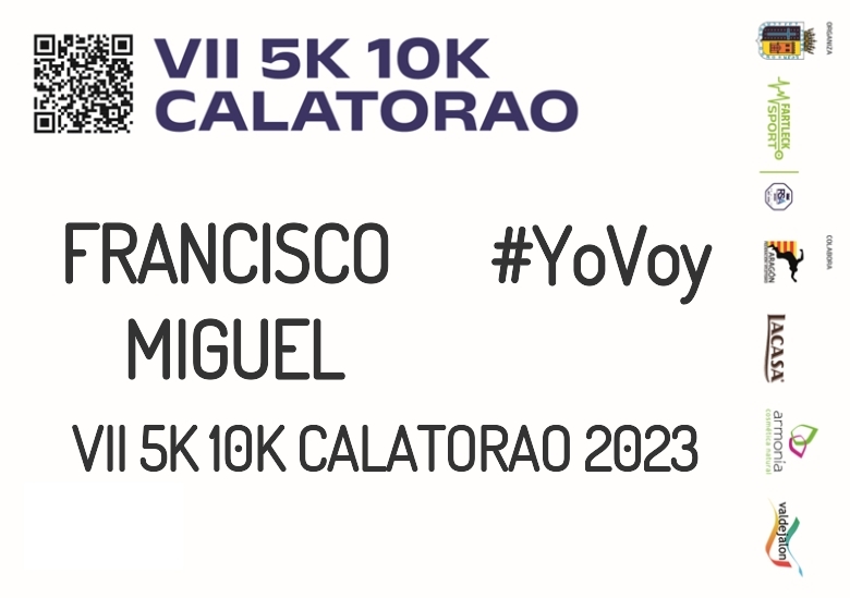 #EuVou - FRANCISCO  MIGUEL (VII 5K 10K CALATORAO 2023)