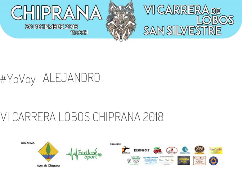 #YoVoy - ALEJANDRO (VI CARRERA LOBOS CHIPRANA 2018)