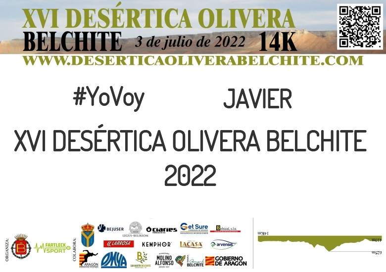 #YoVoy - JAVIER (XVI DESÉRTICA OLIVERA BELCHITE 2022 )
