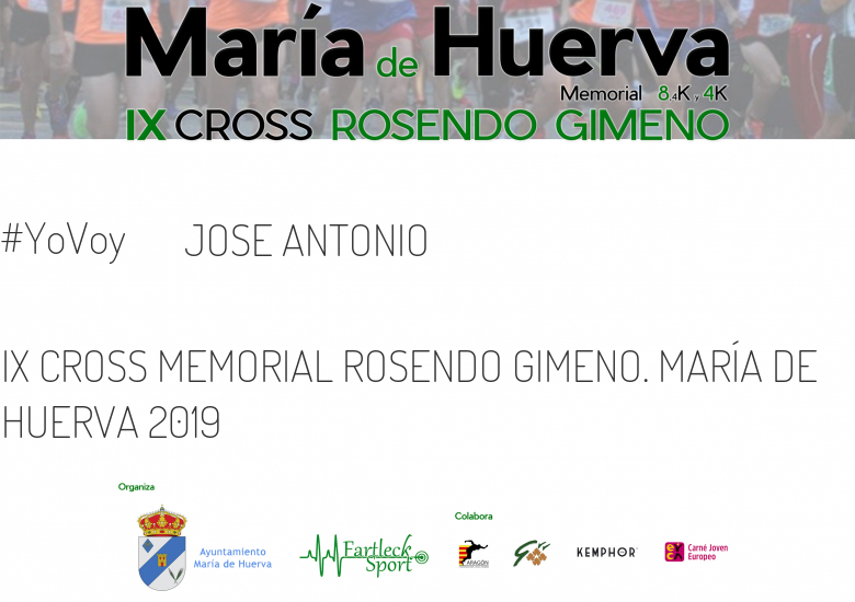 #YoVoy - JOSE ANTONIO (IX CROSS MEMORIAL ROSENDO GIMENO. MARÍA DE HUERVA 2019)