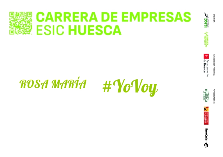 #YoVoy - ROSA MARÍA (I CARRERA EMPRESAS ESIC HUESCA 2024)