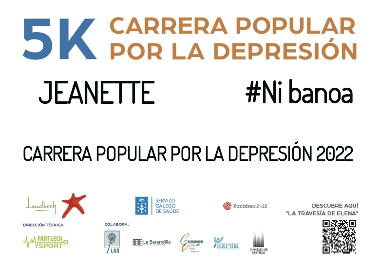 #ImGoing - JEANETTE (CARRERA POPULAR POR LA DEPRESIÓN 2022)