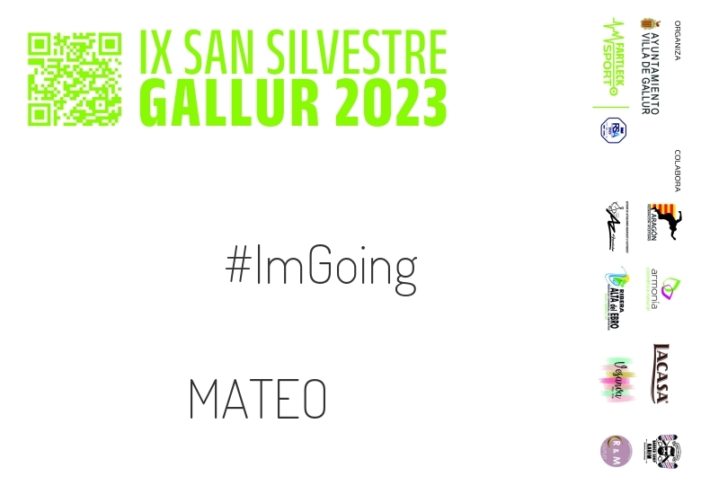 #ImGoing - MATEO (SAN SILVESTRE GALLUR 2023)
