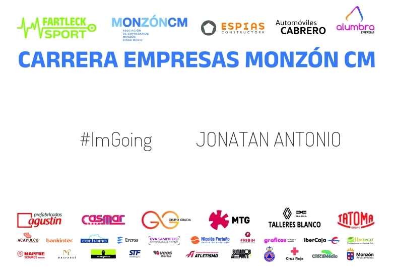 #ImGoing - JONATAN ANTONIO (I CARRERA EMPRESAS MONZÓN CM 2024)