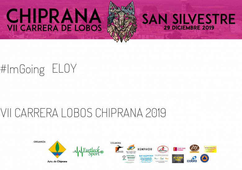 #EuVou - ELOY (VII CARRERA LOBOS CHIPRANA 2019 )