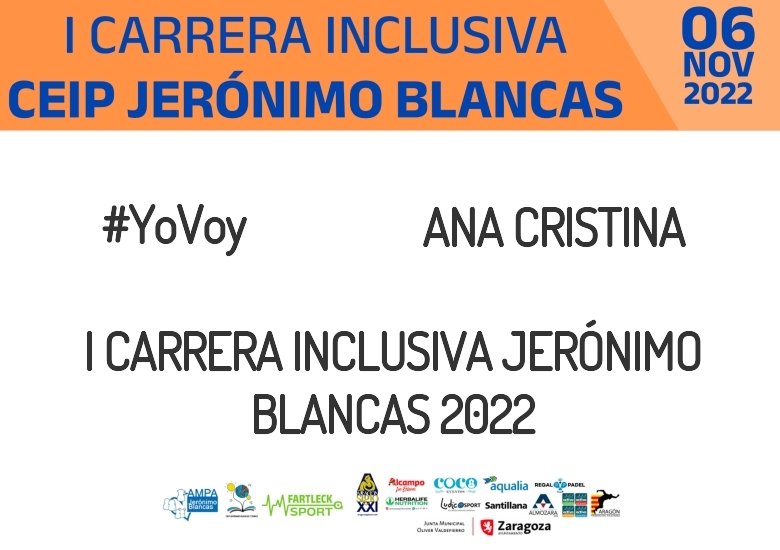 #Ni banoa - ANA CRISTINA (I CARRERA INCLUSIVA JERÓNIMO BLANCAS 2022)