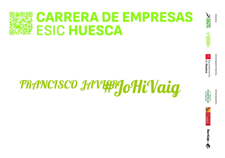 #JoHiVaig - FRANCISCO JAVIER (I CARRERA EMPRESAS ESIC HUESCA 2024)