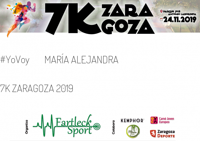 #Ni banoa - MARÍA ALEJANDRA (7K ZARAGOZA 2019)