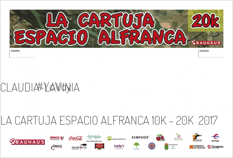 #YoVoy - CLAUDIA-LAVINIA (LA CARTUJA ESPACIO ALFRANCA 10K - 20K  2017)