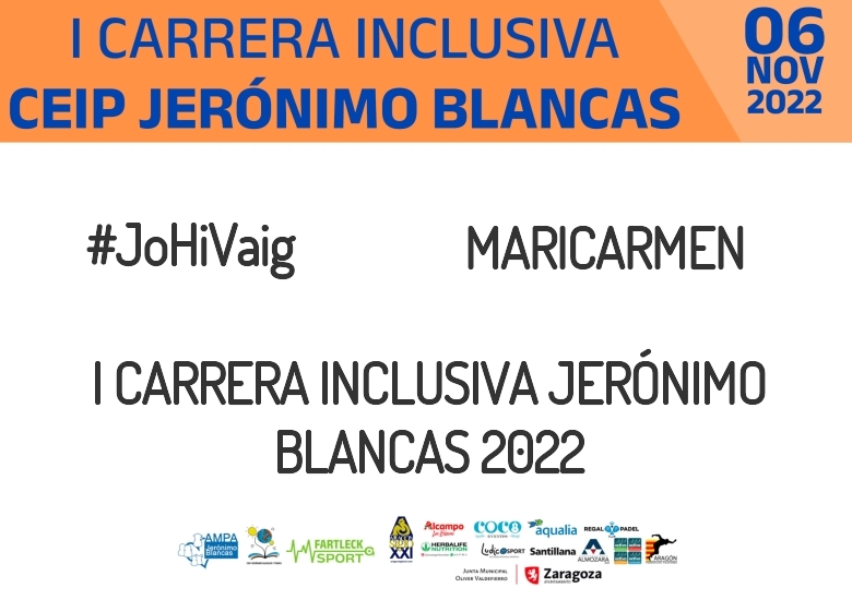 #YoVoy - MARICARMEN (I CARRERA INCLUSIVA JERÓNIMO BLANCAS 2022)