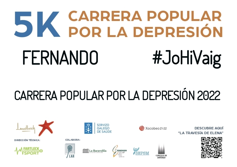 #YoVoy - FERNANDO (CARRERA POPULAR POR LA DEPRESIÓN 2022)