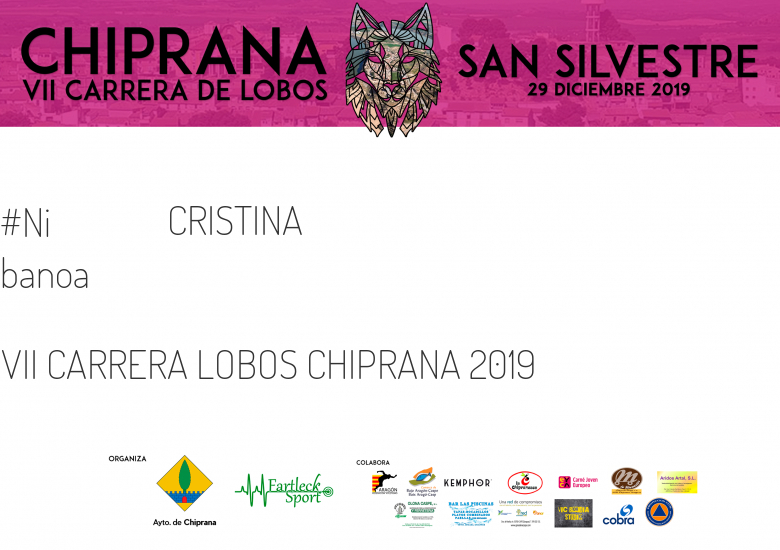 #YoVoy - CRISTINA (VII CARRERA LOBOS CHIPRANA 2019 )