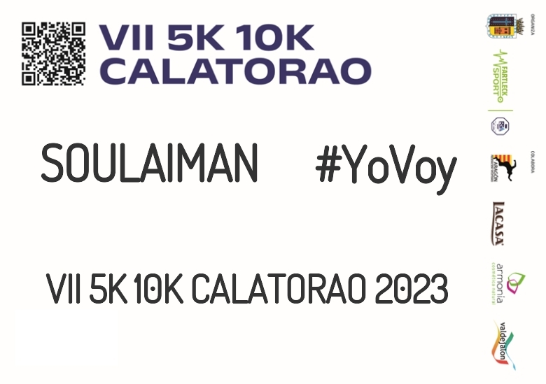 #BinDabei - SOULAIMAN (VII 5K 10K CALATORAO 2023)