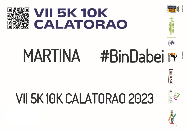 #BinDabei - MARTINA (VII 5K 10K CALATORAO 2023)