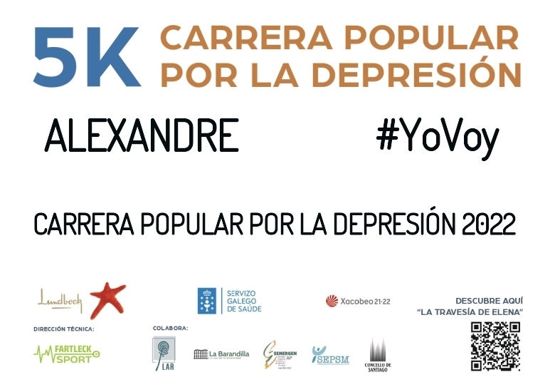 #JoHiVaig - ALEXANDRE (CARRERA POPULAR POR LA DEPRESIÓN 2022)