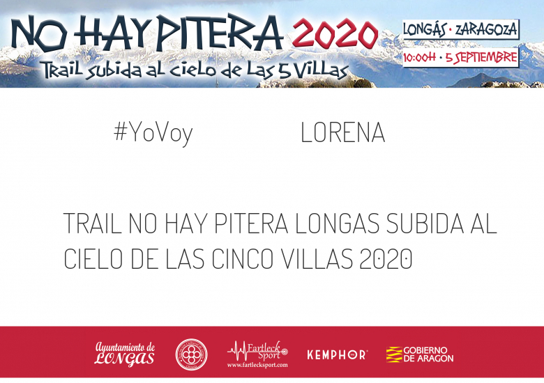 #JoHiVaig - LORENA (TRAIL NO HAY PITERA LONGAS SUBIDA AL CIELO DE LAS CINCO VILLAS 2020)